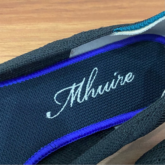 MHUIRE Black Knit Pointy Flats Size 5 - Picture 13 of 13